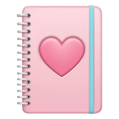 cute pastel pink to-do notebook with a heart sticker
