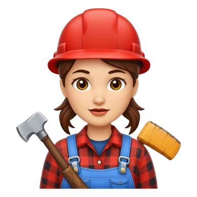 lumberjack woman sticker