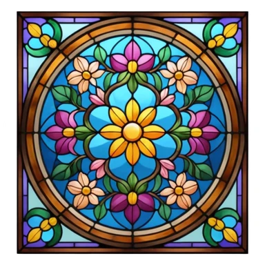 stained glass window sticker