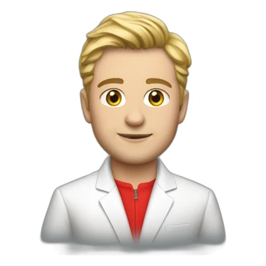 Charles lecler in a ferrari suit sticker