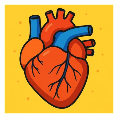 anatomically correct human heart sticker