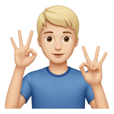 Un jeune homme qui fait le signe jul sticker