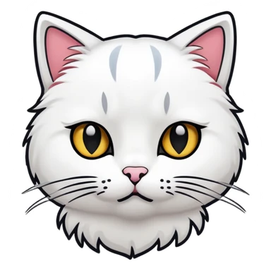 iPhone sticker, cat with sad eyes sticker