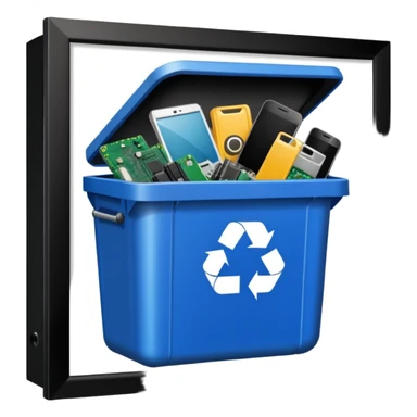 Computer ideas in a rubbish bin sticker