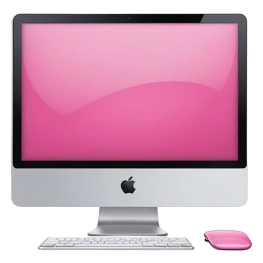 ultra realistic pink imac sticker