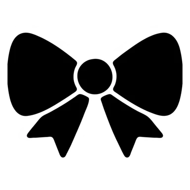 cute pink bow tie solid filled icon sticker