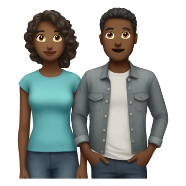 2 teenagers speaking facing each other sticker