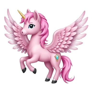 Sparkly, little, soft pink, pony wings no pony only wings. Only left and right wings  sticker