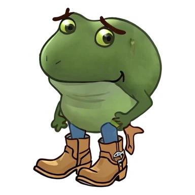 Flat toe cowboy boots brown sticker