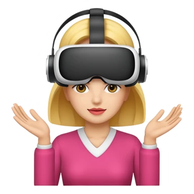 VR wearing woman sticker