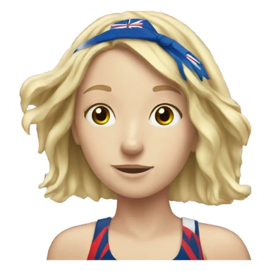 Blonde girl swimming for Great Britain sticker