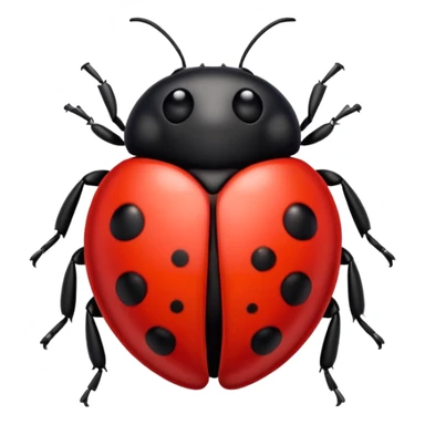 Ladybug with black heart spots  sticker