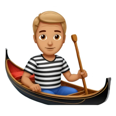 venice gondola driving italian man sticker