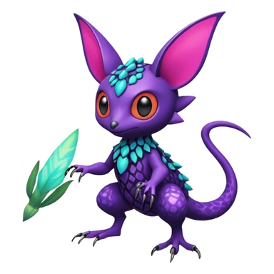  exotic tropical cyber-Noibat-Trico-Fakémon-Pokémon-Vernid-creature sticker