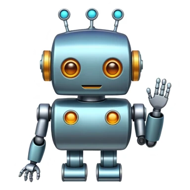 whimsical robot emodji sticker