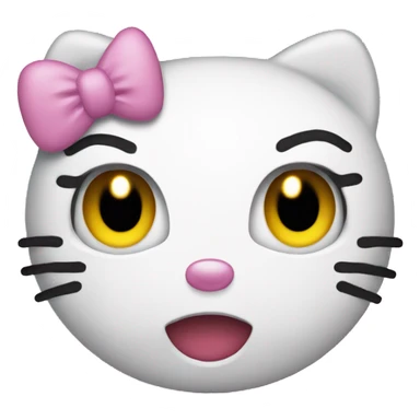 hello kitty with teardrop on her face sticker