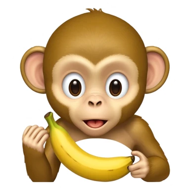 retarded looking monkey sucking a banana sticker