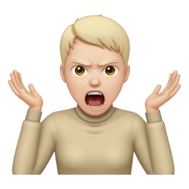 angry grabbing neck screaming sticker