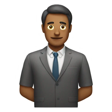 a man with a low energy sticker