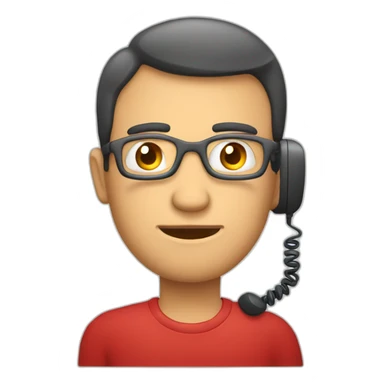 Homme aux yeux rouges avec un téléphone à la main  sticker