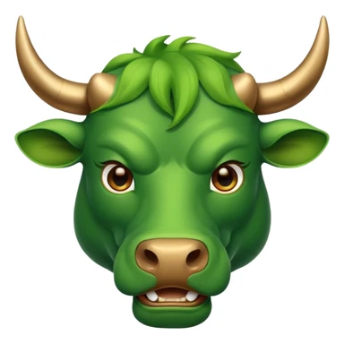 Green bull sticker