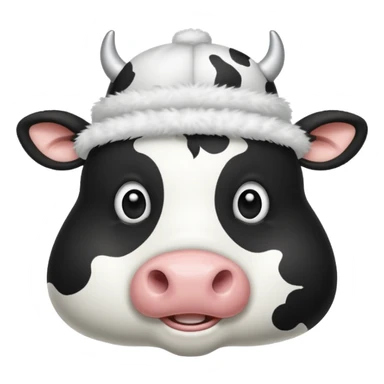 Cow print hat sticker