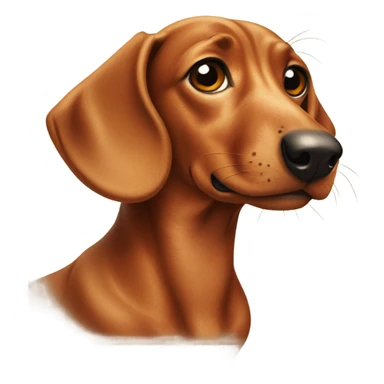 dachshund with freckles on their nose  sticker