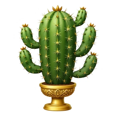 trophy shaped like cactus sticker