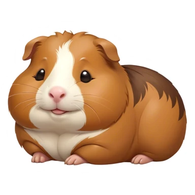 Meme-Worthy Cute Sleeping Brown Guinea Pig Portrait Emoji, Head resting peacefully with a contented smile, showcasing a delightfully chubby build and a luxuriously soft brown coat, eyes shut in a serene, cozy nap, Simplified yet hilariously adorable features, highly detailed, glowing with a soft, drowsy light, high shine, relaxed and utterly lovable, stylized with an air of playful laziness, bright and heartwarming, soft glowing outline, capturing the essence of a comically sleepy guinea pig, so meme-worthy it feels like it could instantly become the next viral sensation of adorable slumber! sticker