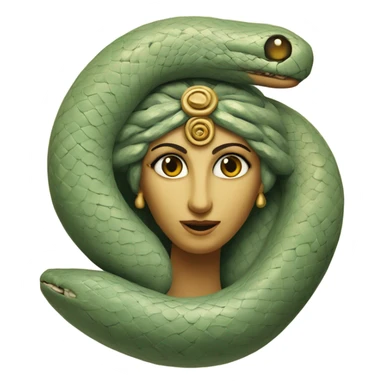 Snake goddess minoan crete sticker