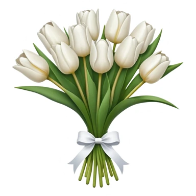 white tulip bouquet  sticker