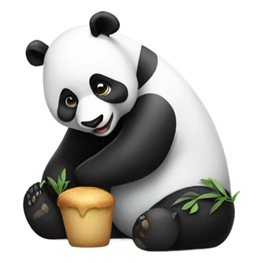 panda eating Siri sticker