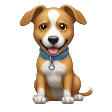 Un chien qui joue a la balle sticker