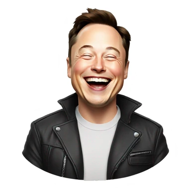 Elon musk laughing  sticker