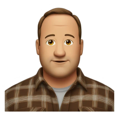 Kevin James in a brown flannel sticker