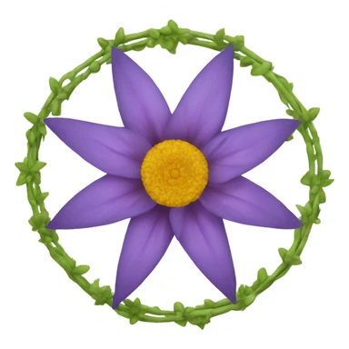 flower in a pentagram sticker