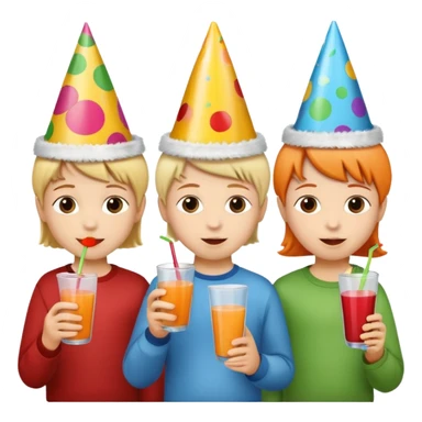 kids having a party sticker