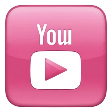 pink square youtube logo sticker