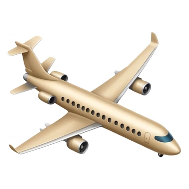 beige airplane top view sticker