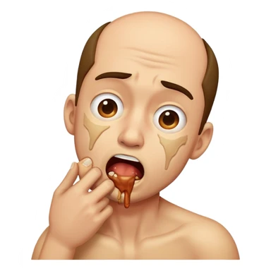 A man chocking sticker