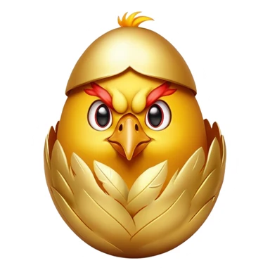 Chicken with fiery eyes + golden egg in claws
— The chicken looks like it just escaped from a casino in hell. There's excitement in her eyes, an egg in her claws, and "x5?" or "??x" on it. It's a mix of aggression and the promise of wealth. Pure dopamine. sticker