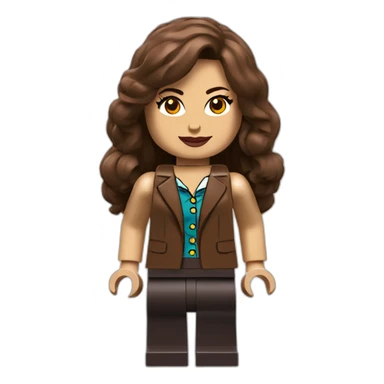lego woman brune sticker