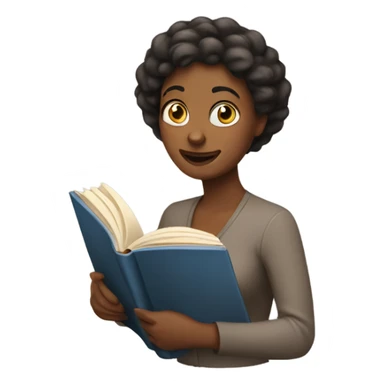 woman who reaing a book sticker