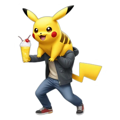 Pikachu qui fait la fête sticker