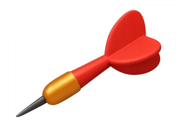 Isolate just the dart from the image, remove the target, keep the style consistent with the original, and maintain a transparent background. sticker