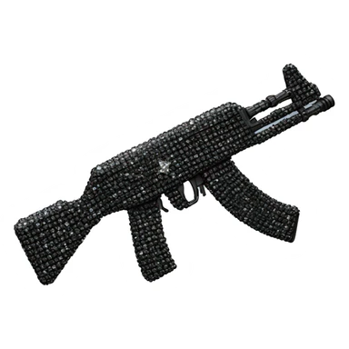 Ak47 made of black diamonds sticker