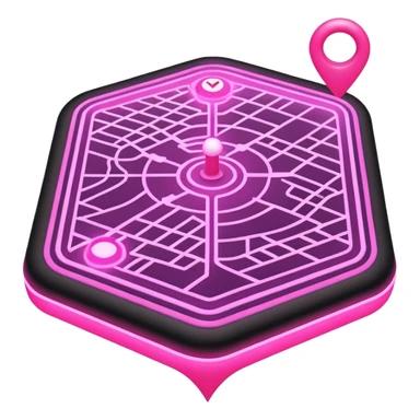 pink gps map lines sticker
