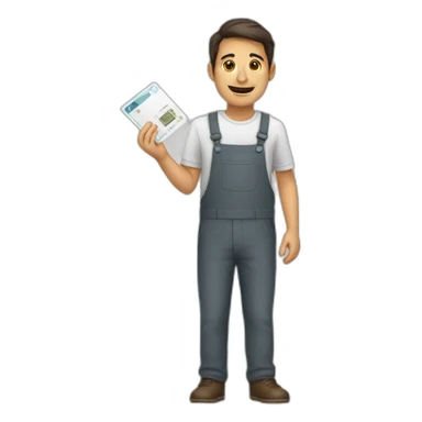 Men holding pan card sticker