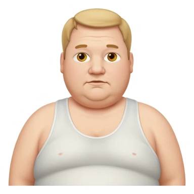 obese middle aged white man in wifebeater sticker