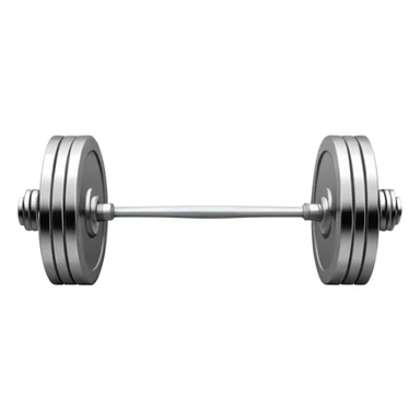 An emblem symbolizing weightlifting with a stylized barbell in the center, set against a simple, clean background. The barbell is prominent and sleek, with no athlete included. The design is bold, modern, and minimalistic sticker